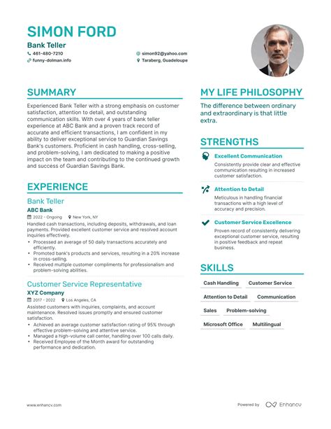 video teller resume examples|Video Resume: The A.